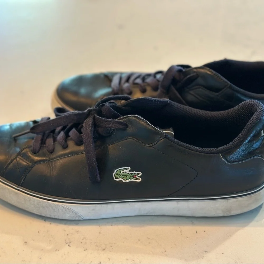 Lacoste Black Leather Men's Sneakers